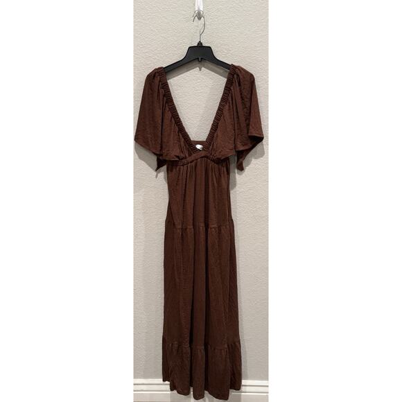 Free People La La Tiered Flutter Sleeve Maxi Dress Size XS - Picture 10 of 12